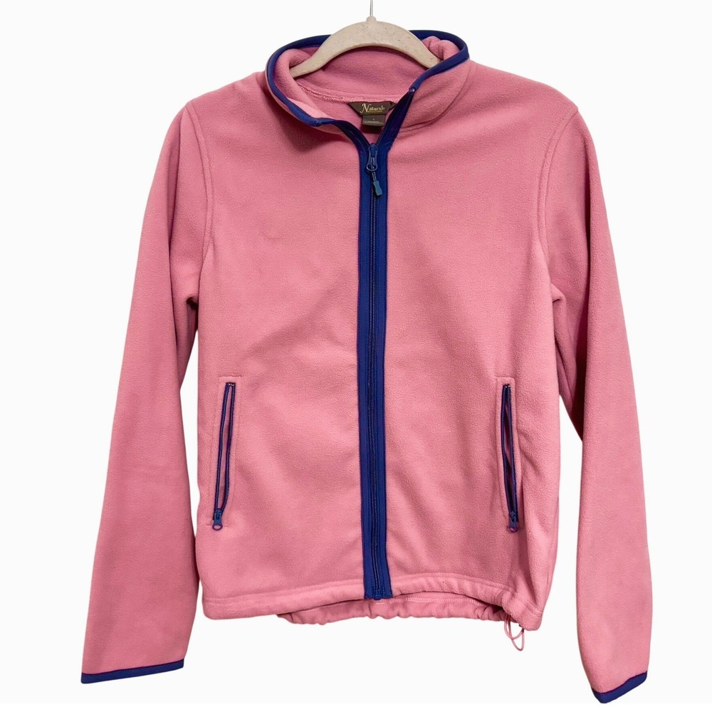 Natural Reflections Fleece Zip Up Sweater Women S Pink Cozy Outdoor Casual